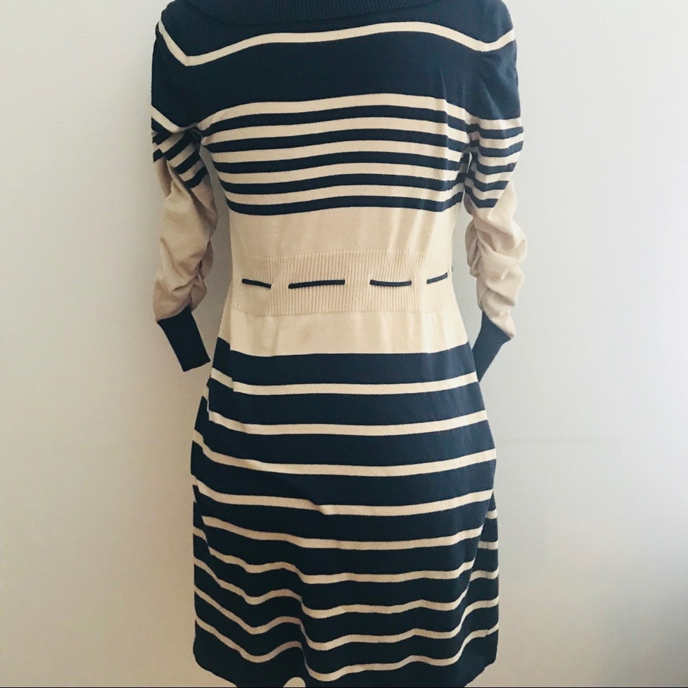 PINK ROSE Petite CowlNeck Shriveled Sweater Dress - Picture 4 of 4